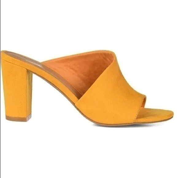 Journee Collection Mustard Mules - Picture 4 of 7